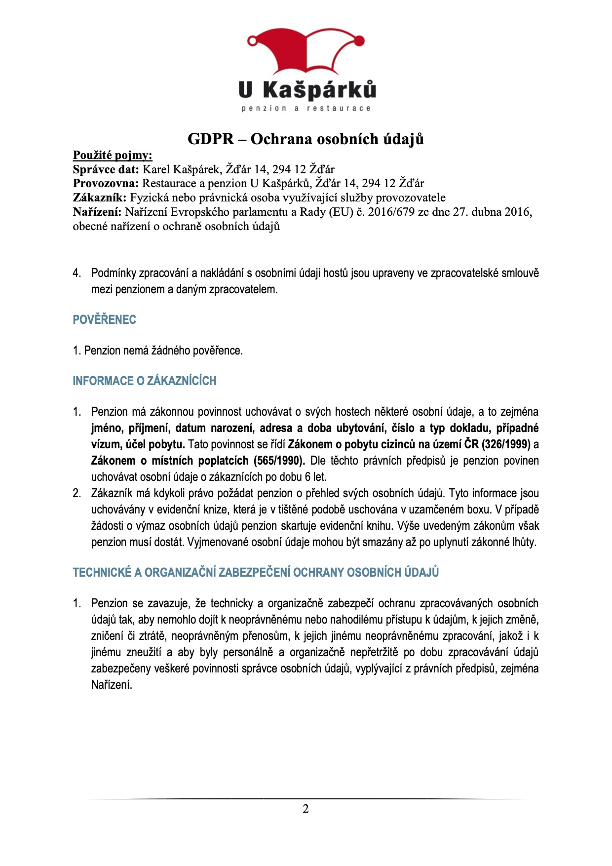 Ochrana dat - GDPR slide 1